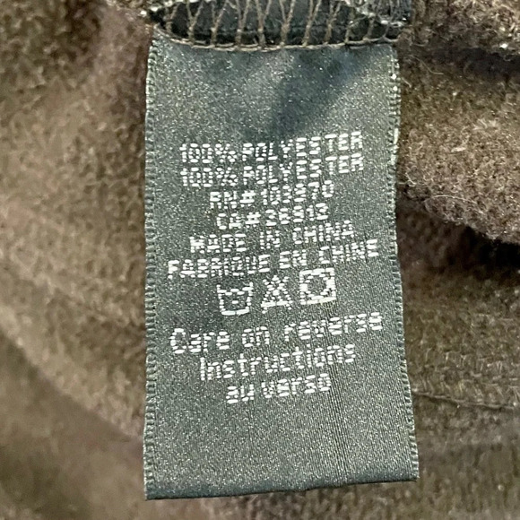 OBEY Rebel Yell Fleece Juniors Brown Faux Cracked Leather Zip Up Hooded Jacket. - Picture 10 of 14